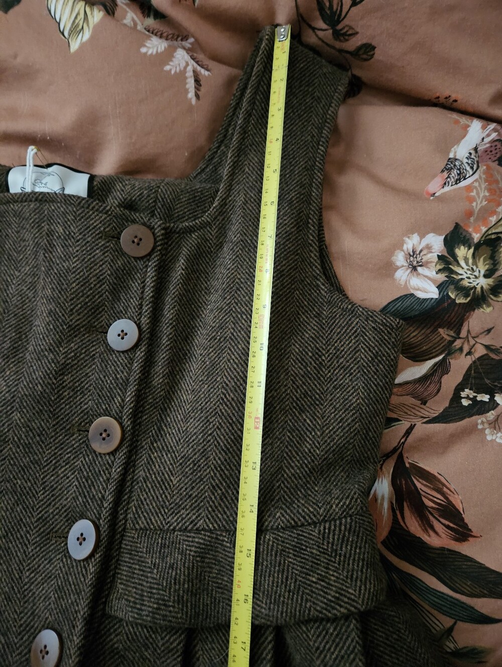 Emma 33 - Brown Wool Midi Dress - Picture 13 of 14